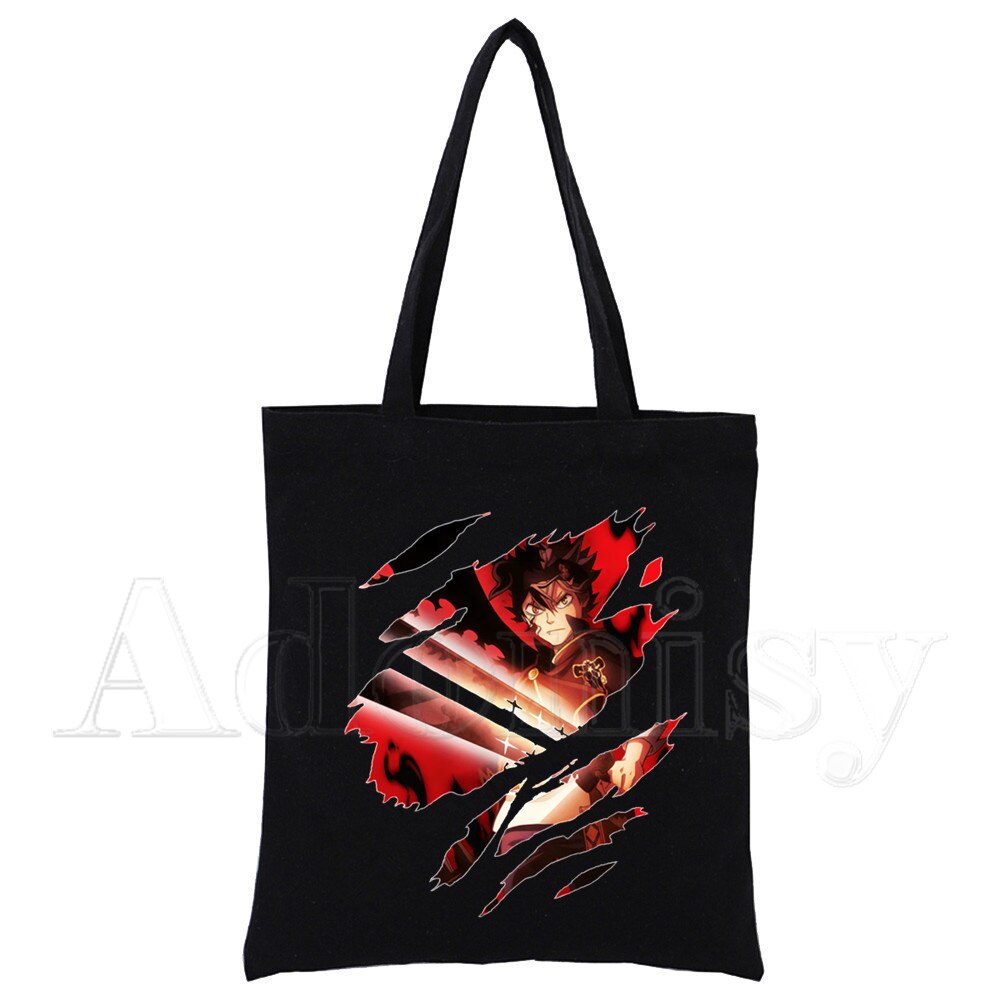 Zwarte Klaver Tote Tas Unisex Canvas Boodschappentassen Gedrukt Casual Schoudertas Opvouwbare Black