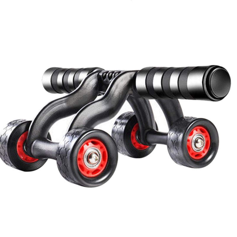 -4 Rolls Ab Roller Buikspier Trainer Indoor Home Training Apparaat Gymnastiek Taille Buik Spier Sporter Apparatuur: Default Title