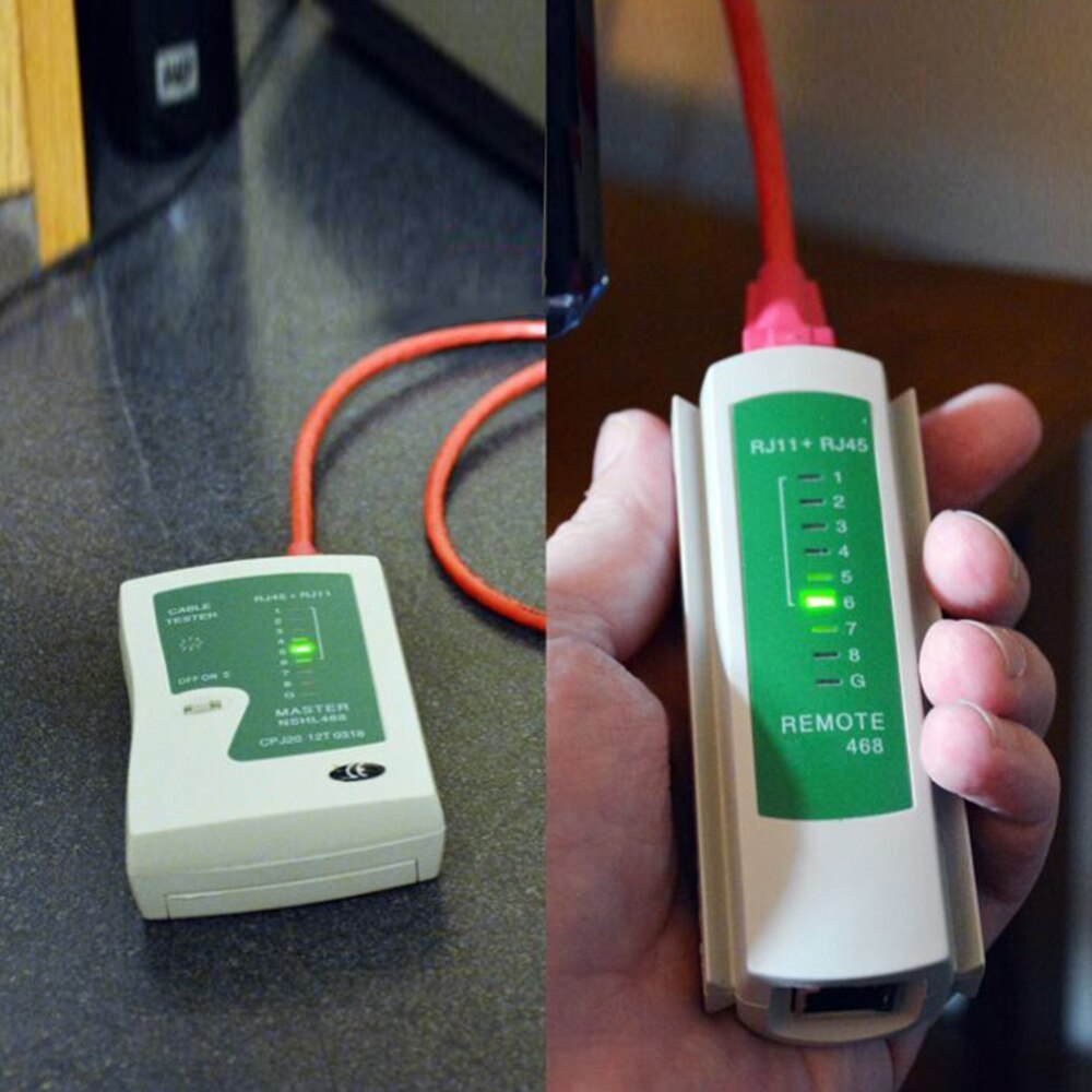 Network Lan Cable Tester Test RJ45 RJ11 CAT5 UTP Ethernet Tool Cat56E RJ11 8P Portable Network Cable Tester Test Tool Networking