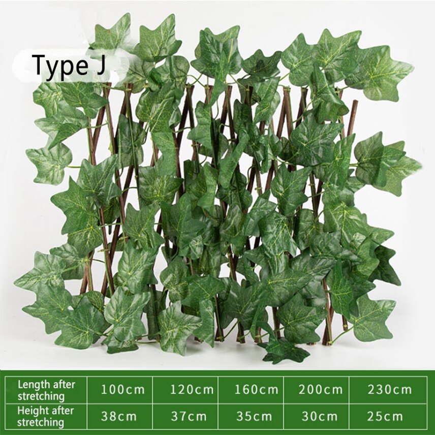 Privacy Hek Intrekbare Balkon Scherm Natuurlijke Hout Kunstplanten Tuin Grens Outdoor Decoratie Balkon Flexibele: 10