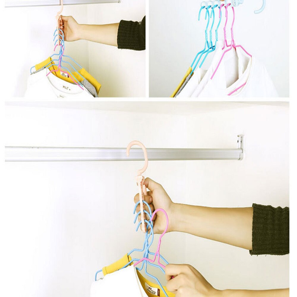 Praktische Magic Hanger Haak Space Saver Wonder Closet Organizer Hanger Winddicht Kleding Kleerhanger Garderobe #50G