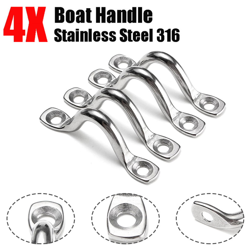 4 stuks handvat 5 mm roestvrij staaldraad oogband boot marine vastsjorren spatbord haak luifel motoren accessoires 316 roestvrij staal