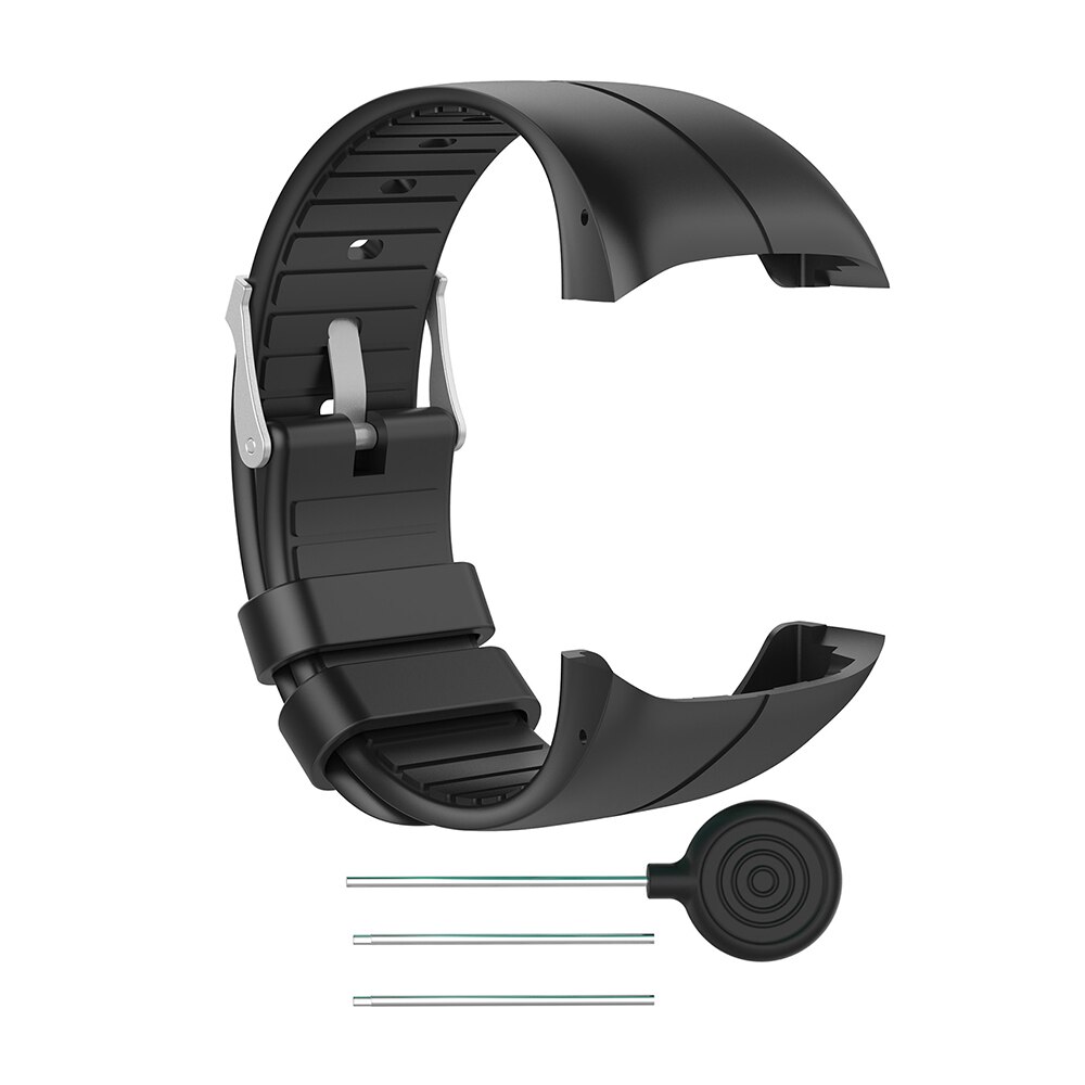 Fascia di polso Cinghia per Polar M400 M430 Sport Intelligente Orologio Molle Del Silicone Sostituzione Della Cinghia Del Wristband Del Braccialetto Cinturino Accessori: B  black