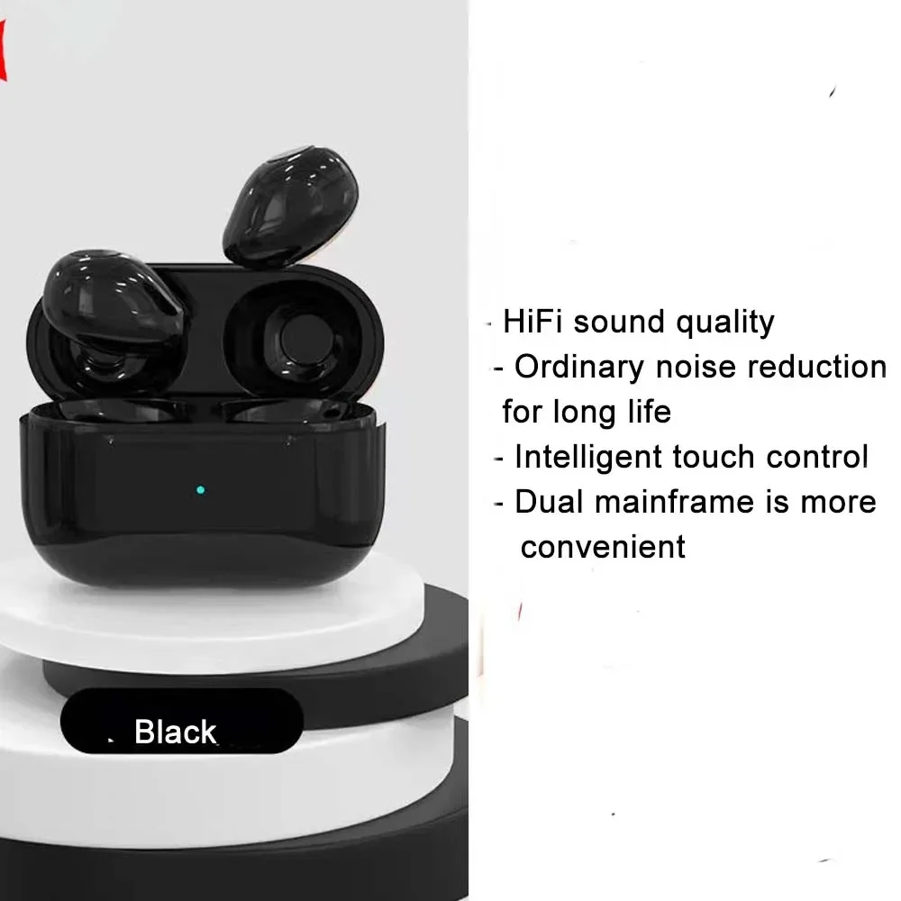 Mini Auriculares Bluetooth Unsichtbare Kopfhörer Schlafen Headset Drahtlose Schlaf Ohrhörer Lärm die Ermäßigung Mit Mic Ladung Kasten: Schwarz