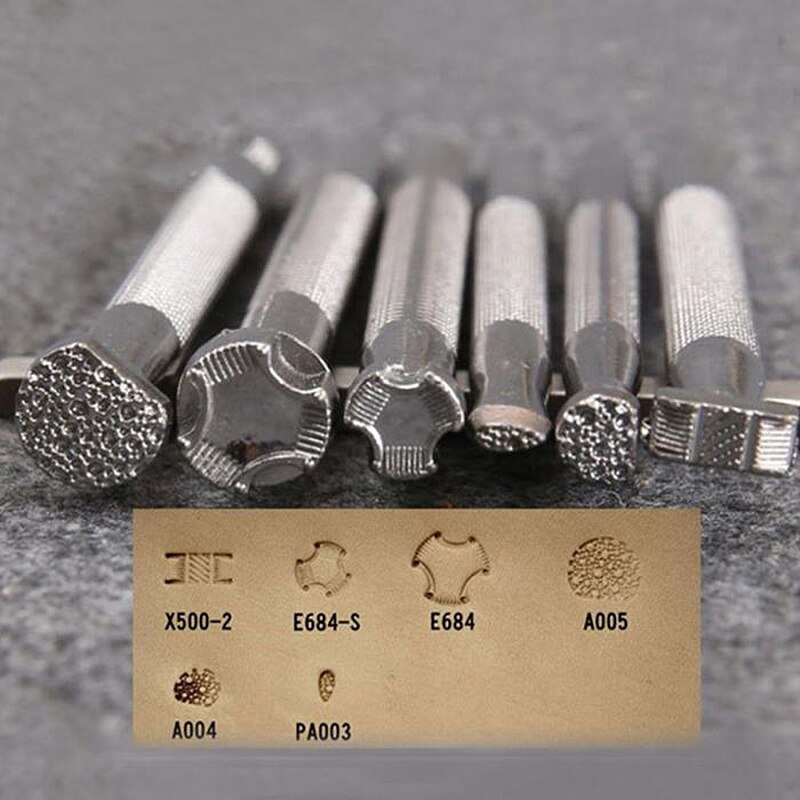 Leerbewerkingsgereedschap voor het bedrukken van leer snijmes/hamer/leerdraaimes/gereedschapskist leerstempelset