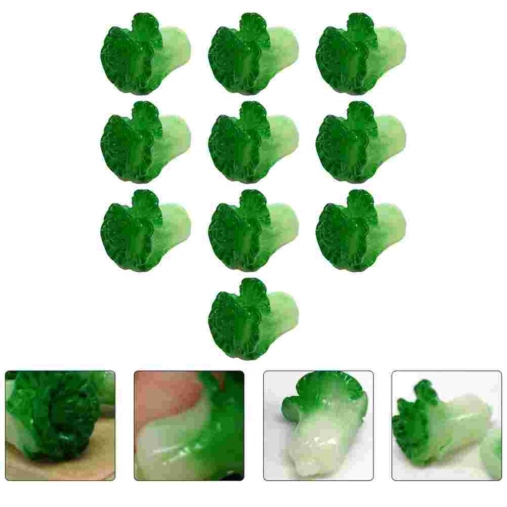 10pcs Mini Cabbage Mini House Decoration Small Cabbage Mini House Supplies