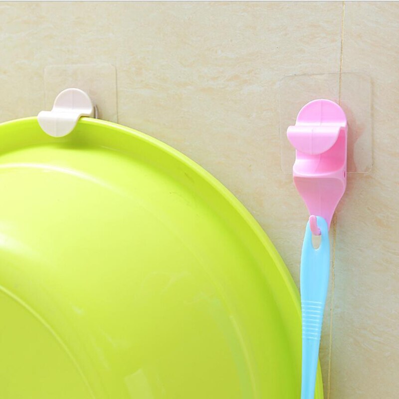 1pc wandopberghaken wastafelhangerhouder sterke zelfklevende haak voor thuis keuken badkamer opberging