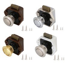 Cupboard Door Catch Lock Drawer Puller Button Caravan Lock Catch Aluminium For Home Decoration Hardware