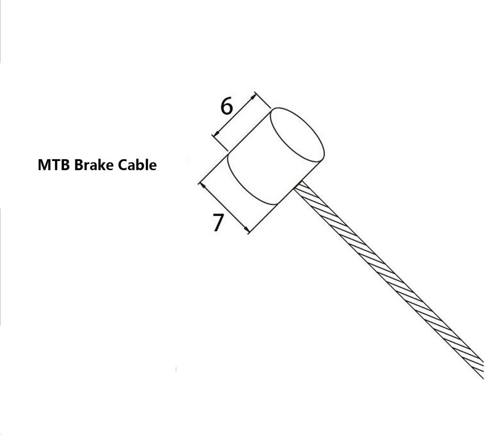 Teflonkablar cykelbroms / växelförare inre kabelväg mtb för shimano sram tsg cykelskiftkablar kärnkabel linje svart: Mtb-broms -1.1 meter