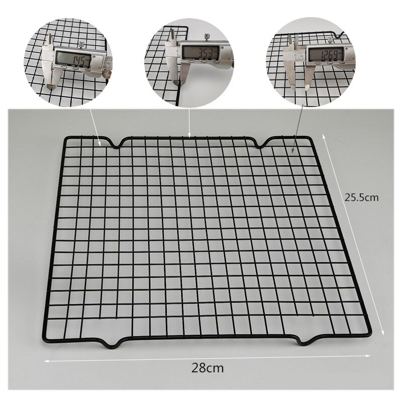 Cake Cooling Rack Stainless Steel Wire Grid Cooling Tray Nonstick Biscuit Bread Cooling Grid Pizza BBQ Cookie Holder Shelf