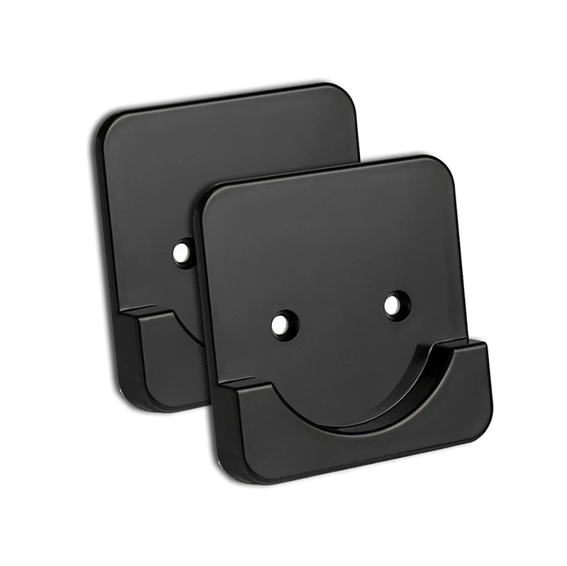 2 Stuks Douchegordijn Staaf Mount Houder Universele Voor Muur Lijm Douche Staaf Spanning Retainer Geen Boren Stok Op Schroef fixatie: Black