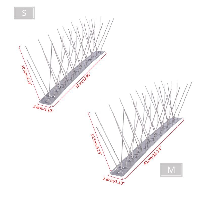 Stainless Steel Fence Wall Bird Spikes Eco-Friendly Anti Climb Guard Security 090C