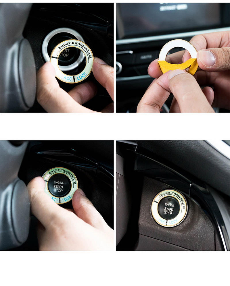 Para Fukui KX5 Ford Mondeo Fernando Carnival sedán más que el anillo de encendido pegatinas luminosas decoración coche pegatinas