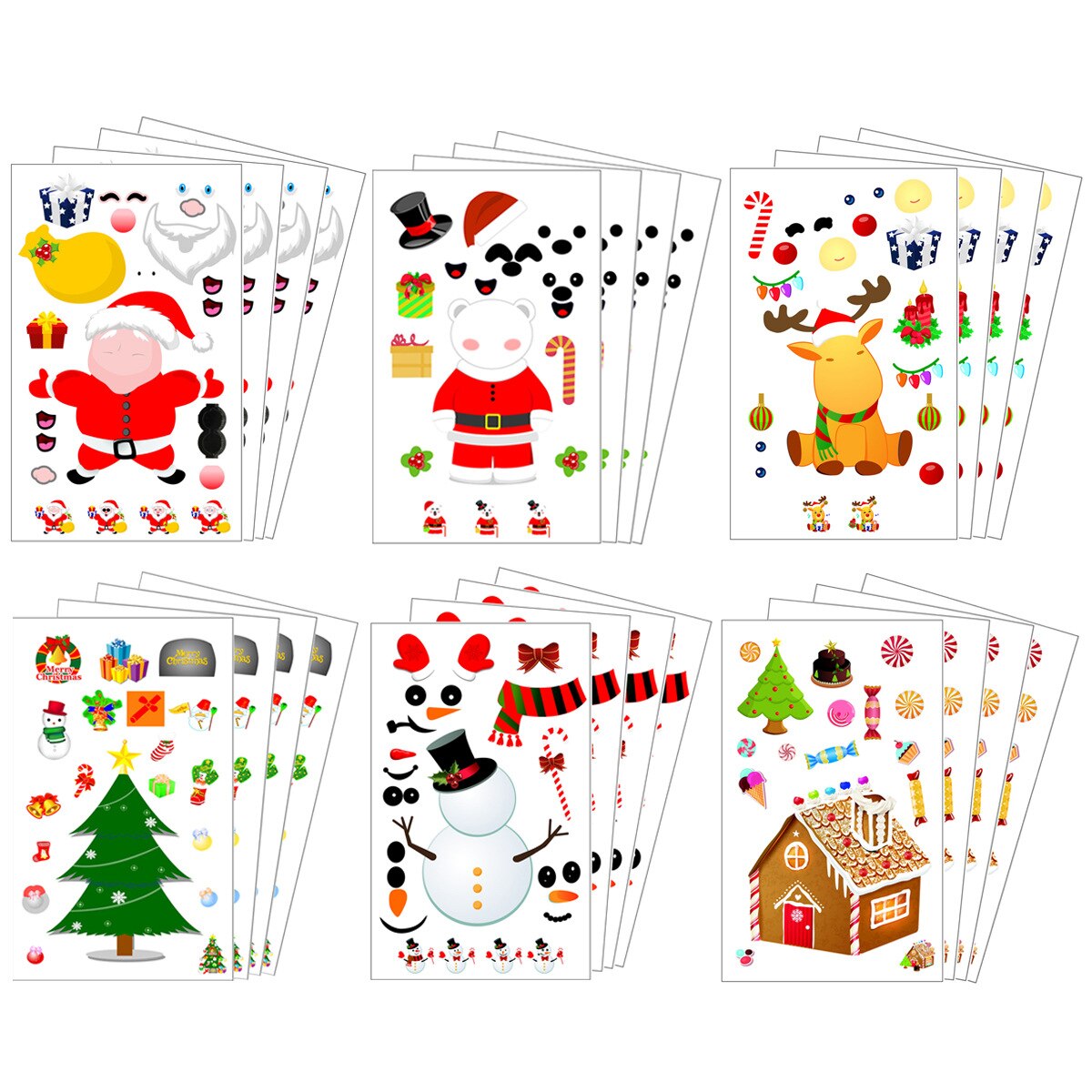 Pegatinas de combinación de Facebook para Navidad, pegatinas de 11x18cm para decoración de fiestas, accesorios para ventana, 10 Uds.
