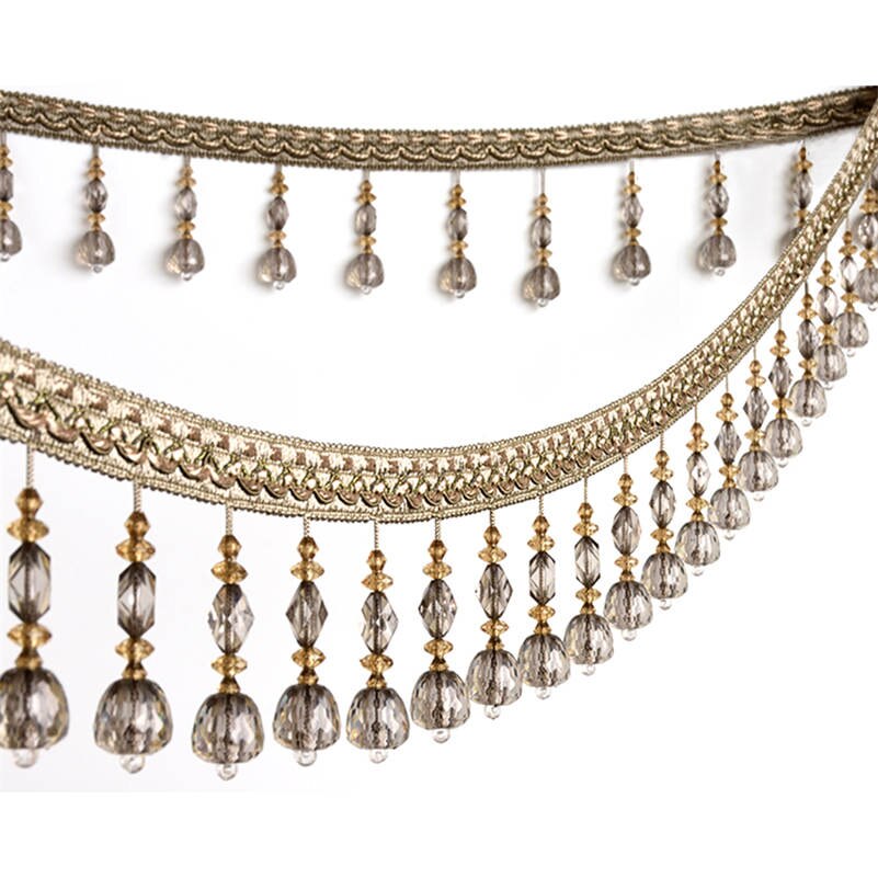 1M Kristal Kralen Gordijn Fringe Kant Kwastje Trim Wide Lint Naaien Ambachtelijke Elegante: 11