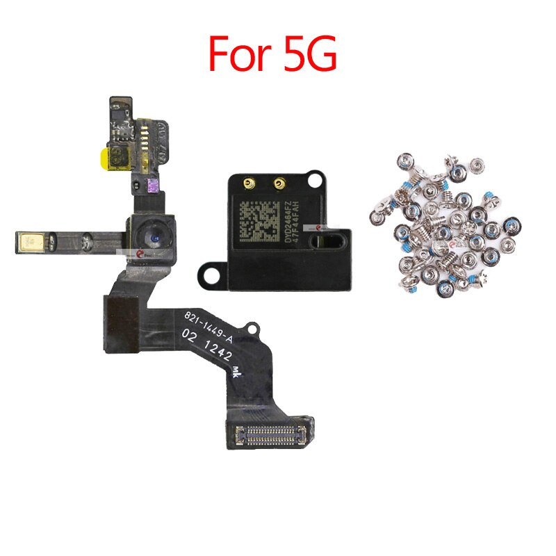 3pcs/set earpiece+Full screws For iPhone 5 SE 5s 5G 5C Front Camera Proximity Sensor Flex Cable: 5G  3pcs