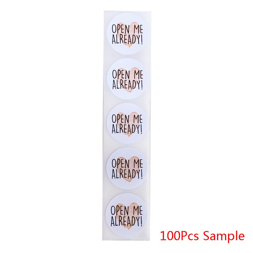 100-500Pcs "Open Me Already" Stickers Seal Labels Thank You Stickers For Packaging Decor Stationery Envelope Seal Labels