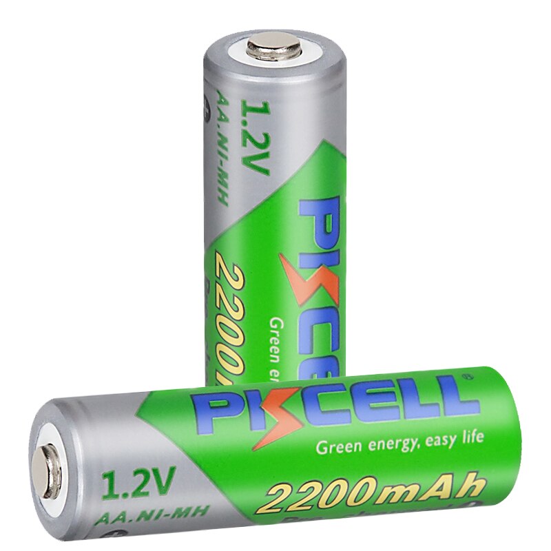 2/4 pces pkcell 1.2v 2200mah aa bateria recarregável nimh aa baixa auto descarga bateria lsd baterias pré-carregadas para brinquedos da câmera