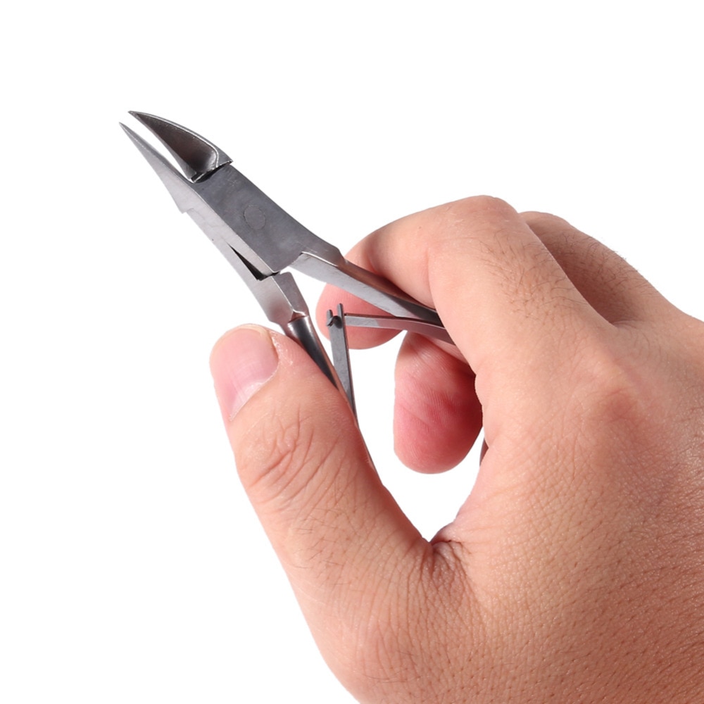 Pinza para cutícula de uñas de acero inoxidable, alicates para los dedos del pie, recortadora para manicura y pedicura, herramienta para cortaúñas de decoración de uñas