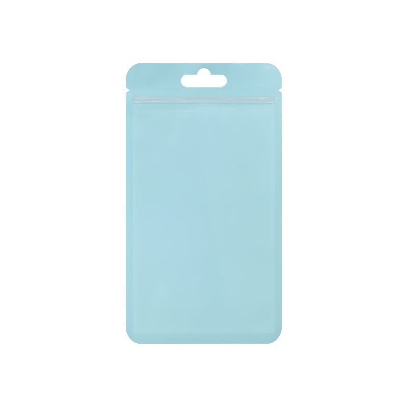 50pcs Cute Resealable Bag Foil Zipper Pouch For Jewelry Product Storage Organization Small Business Packaging Supplies: L / Blue
