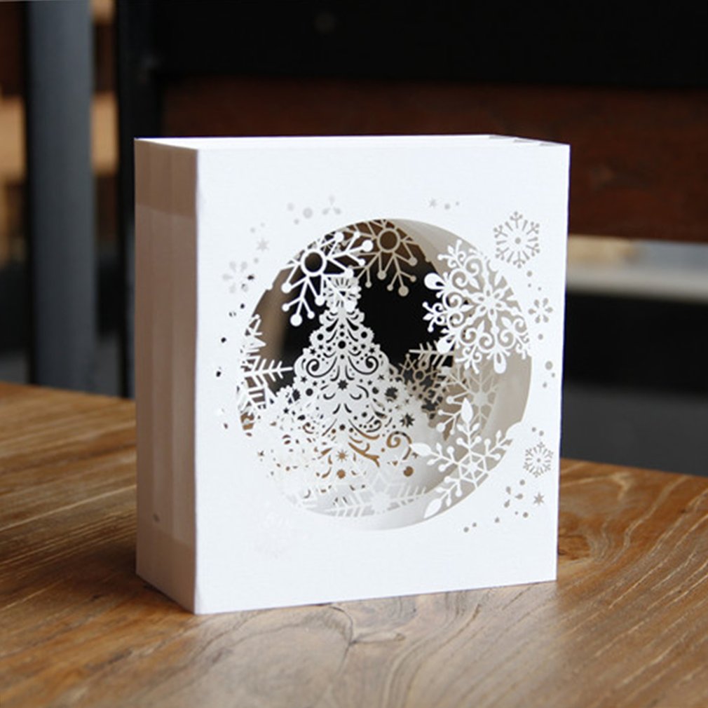 1pcs 3D Pop Up Greeting Card Christmas Card Funny Unique Postcards for Merry Christmas Deer Car Card