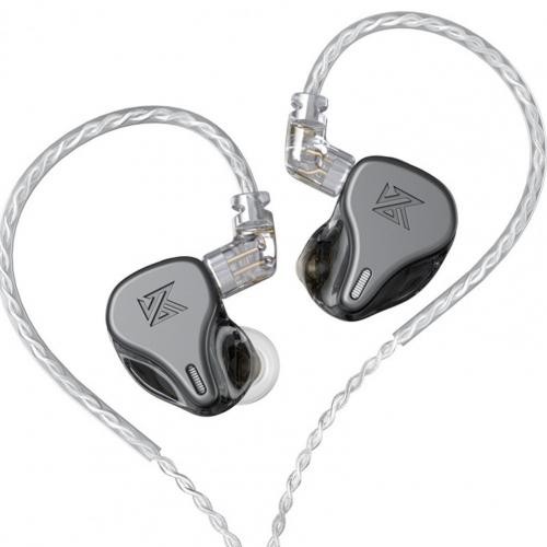 KZ DQ6 In-Ear Oordopjes - 3DD Dynamische Drivers, HiFi Muziek, Microfoon Optie, 1.2m Kabel: Zwart Zonder Microfoon