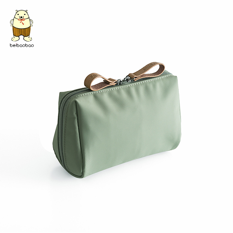 Beibaobao 1 pc solide sac cosmétique Style coréen femmes maquillage sac pochette trousse de toilette étanche trousse à maquillage à compartiments directe