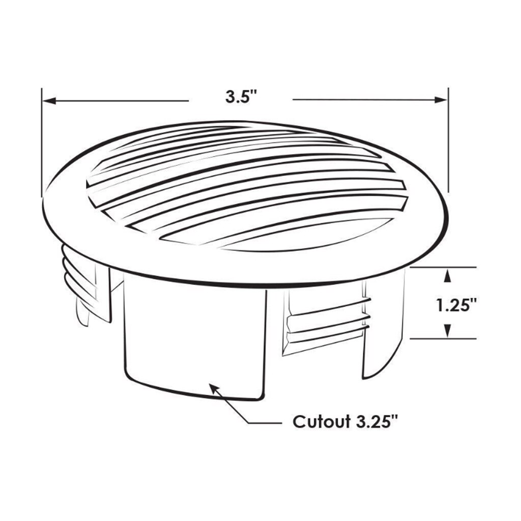 4 Pack 3-inch 316 Stainless Steel Round Louvered Air-flow Air Vent for Marine Boat Replacement 76mm