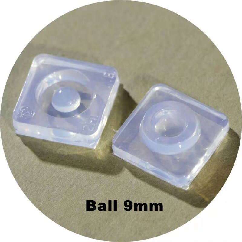3d udskæring silikone form negle stempling konkav-konveks med hul kugle tredimensionel uv gel akryl krystal negle skabelon: Kugle 08mm - 2 stk sæt