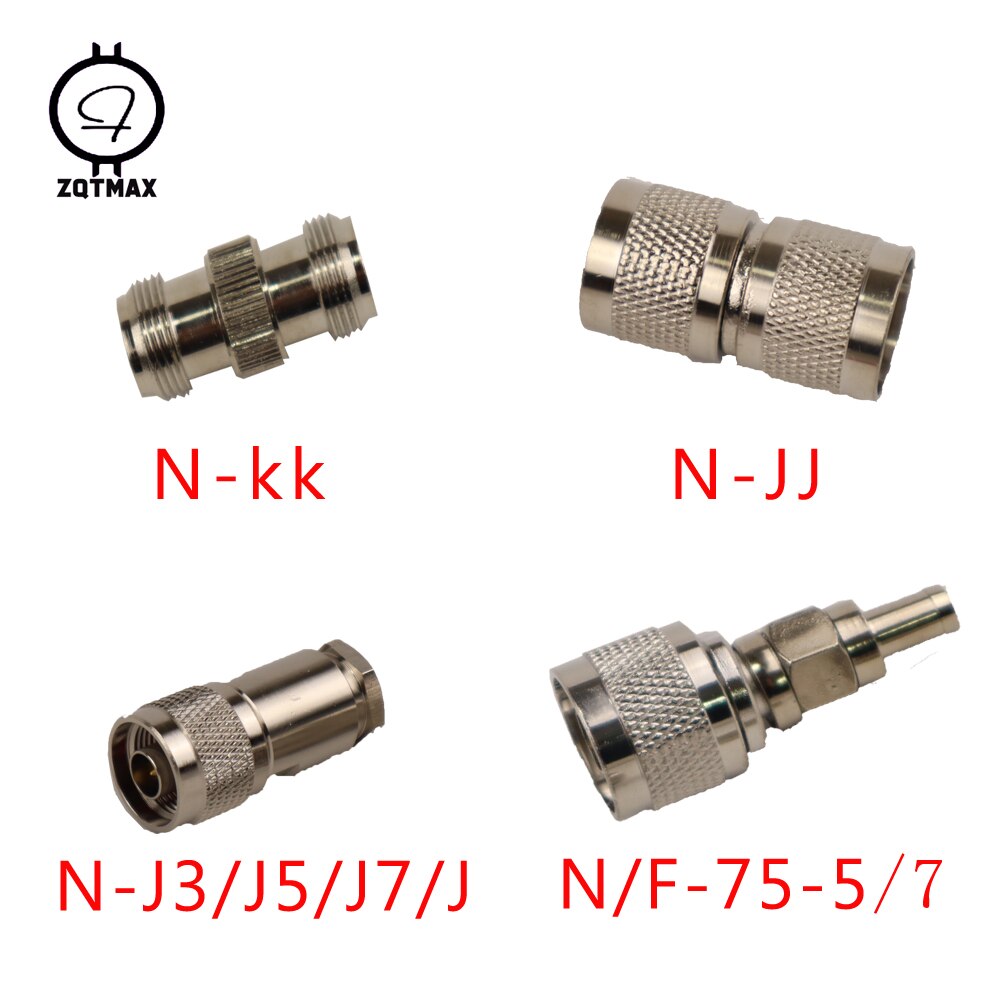 Zqtmax Verscheidenheid Modellen N-KK N-JJ N-J5/J7 N-75-5/7 N-Type Male Vrouwelijke Connector Coaxiale Connectoren Converteren adapter