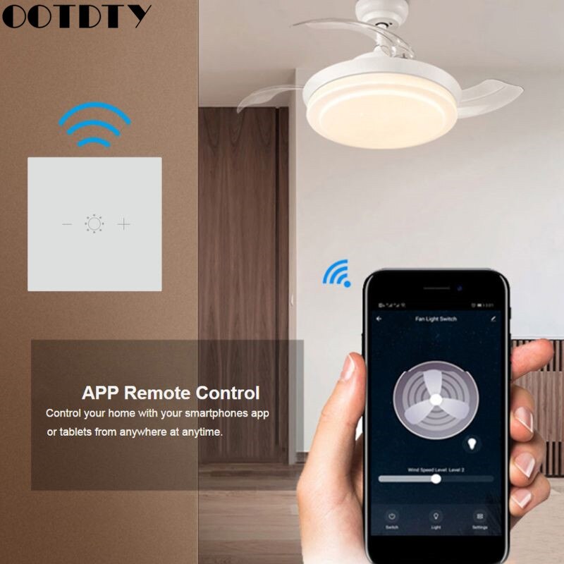 Wifi LED Smart Dimmer Light Switch EU/US Remote Control Intelligent Speaker Voice Control Timer Setting