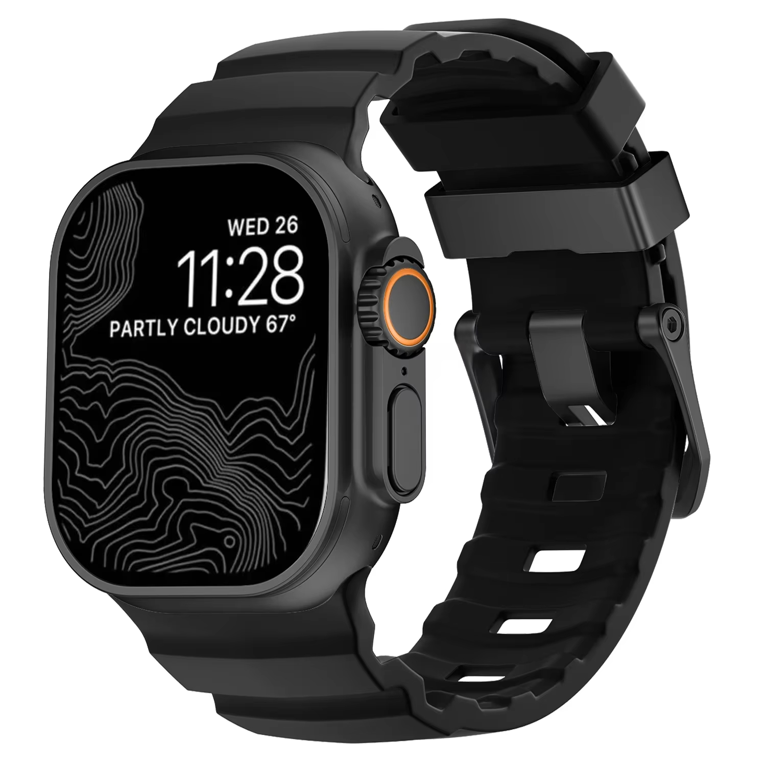 Silikonerem til apple watch ultra 2 band 49mm bælte correa sport armbånd iwatch serie 987653 se 10 46mm 42mm 44mm 45mm remme: Blå hvid