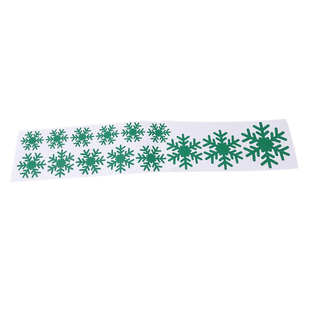 Winter Snowflake Wall Stickers Snow Flakes Window Stickers Year Christmas Window Wall Decals Xmas Christmas Decor: dark green