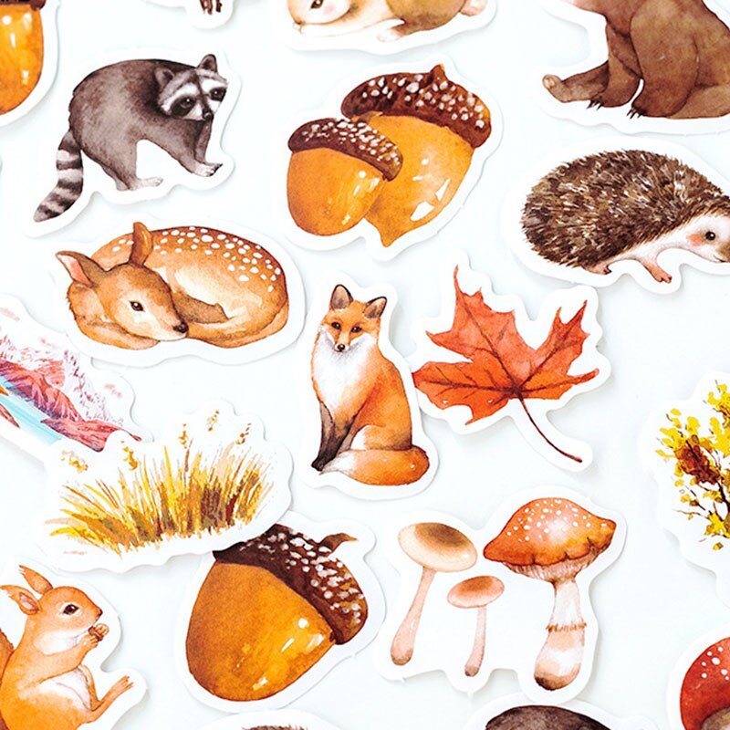 100 Sheets Scrapbooking Sticker Set, Vintage Stickers, PET Transparent Decorative Stickers, Natural Themes, Plants, Stick on for DIY Scrapbook, Photo Albums, Diaries