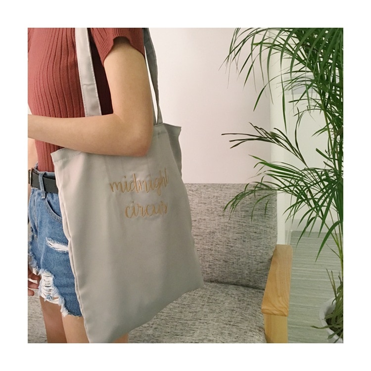 Retro Satijnen Vrouwen Schoudertassen Polyester Borduurwerk Brief Casual Flap Meisjes Eenvoudige Student Tote Handtassen Wilde Boodschappentassen