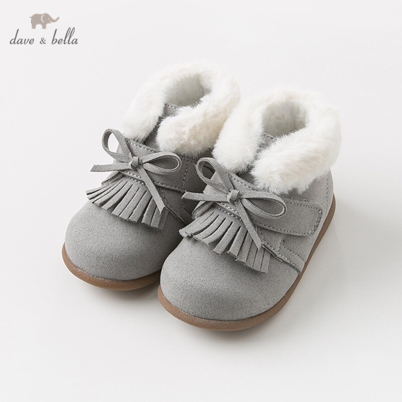 DB11597 Dave Bella winter baby mode laarzen meisje laarzen boog schoenen prewalker laarzen