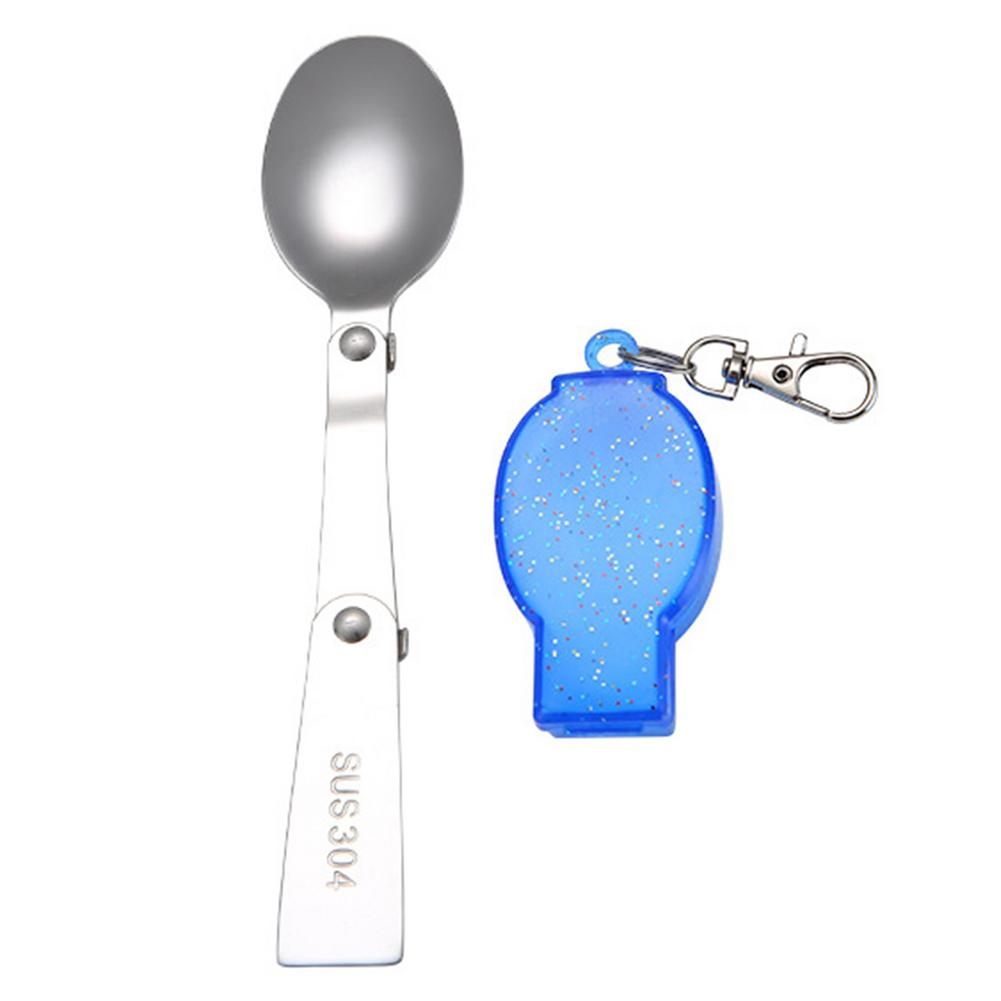 Outdoor Folding Travel Camping Utensil Stainless Pocket Spoon Fork Super Small Foldable Spoon Fork Camping Picnic Tool: A