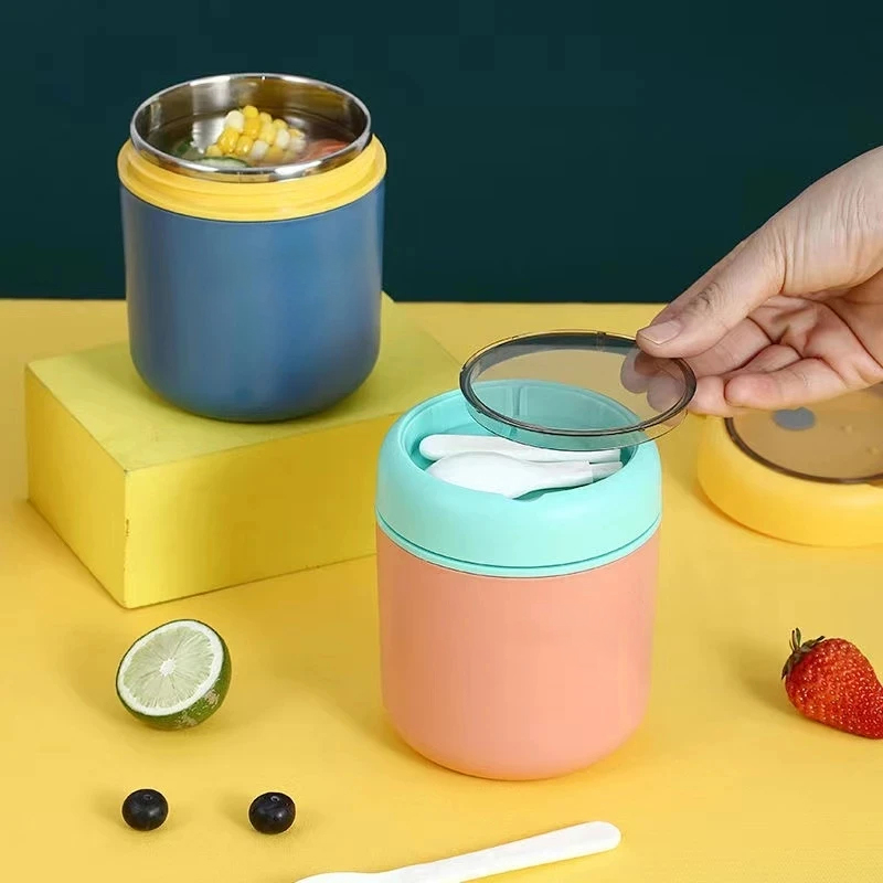 530ml/710ml Food Thermal Jar Insulated Soup Cup Thermos Containers Stainless Steel Lunch Box Thermo Keep for School Children