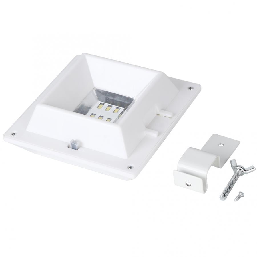 6 LED Solar Lights Outdoor Waterproof Solar Power Fence Light Garden Security Gutter for Garden Front door Garage Fence