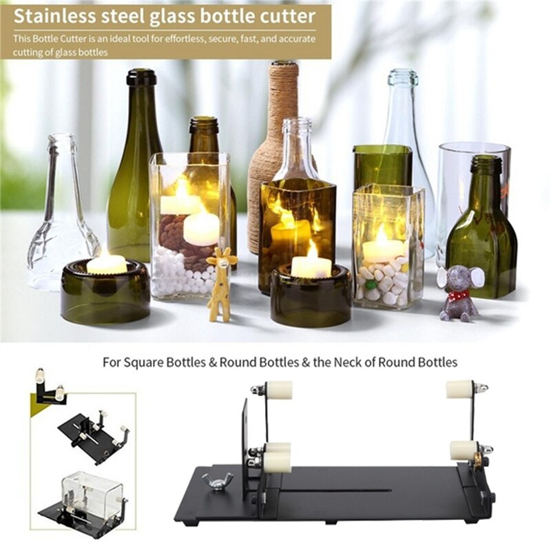 Bottle Cutting DIY Bottle Cutter Machine Wine Bottles and Beer Glass Bottles Cutter Tool with Accessories Tool Kit