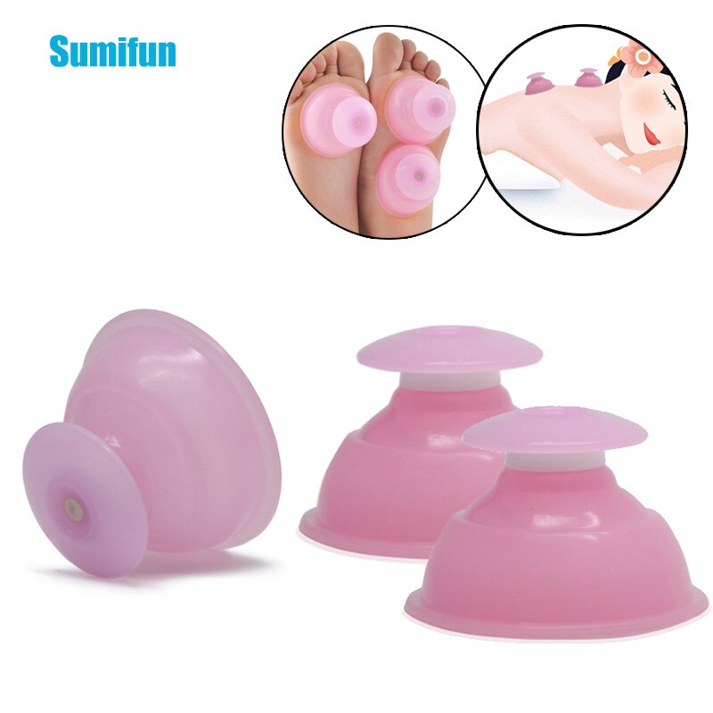 1/2/3Pcs Siliconen Cupping Cup Vacuüm Cupping Jar Vocht Absorber Anti Cellulite Familie Facial Body Massage therapie