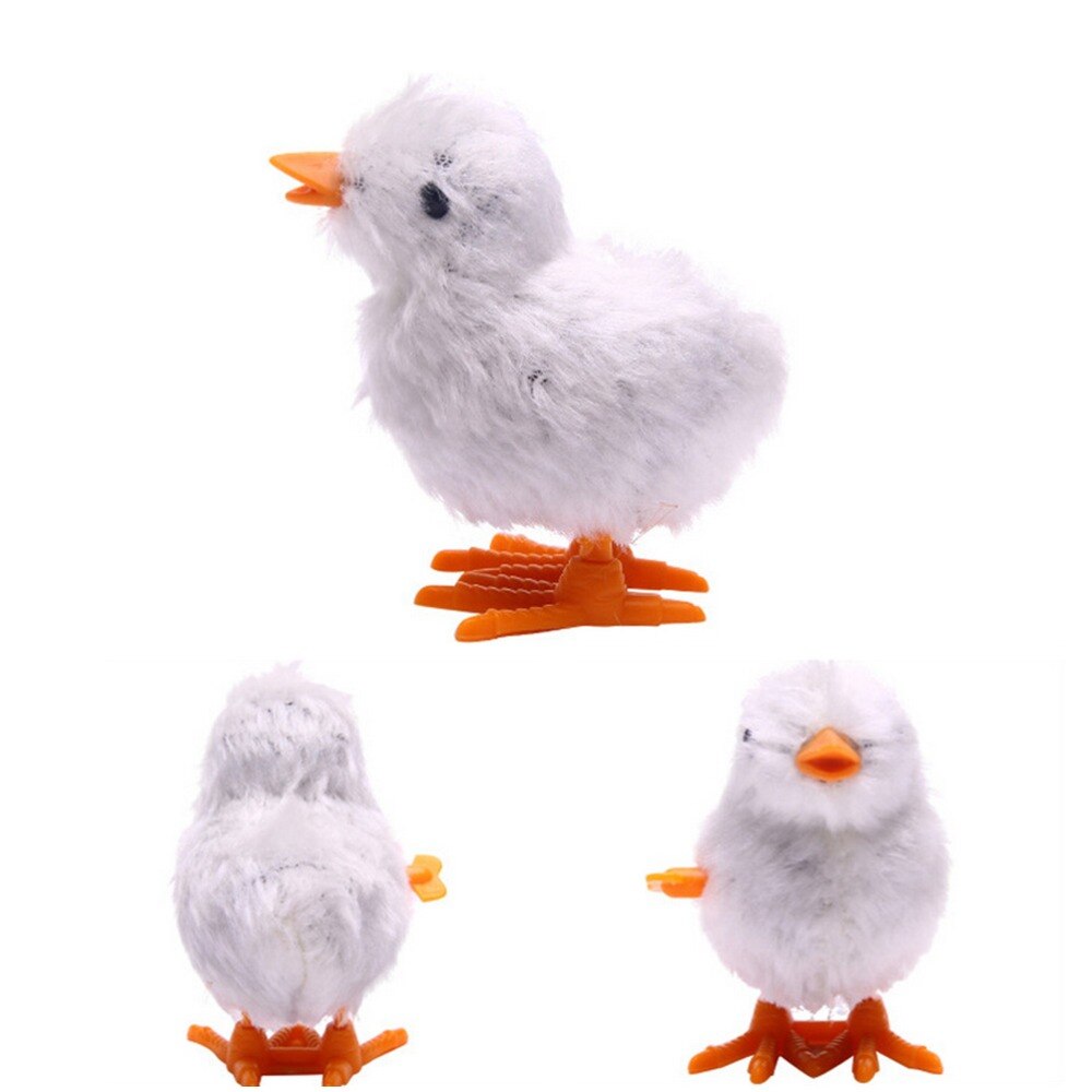 Lovely Funny Cartoon Chick Wind Up Clockwork Toys Kids Plush Wind-up Walking Toys Baby Toys Random Color