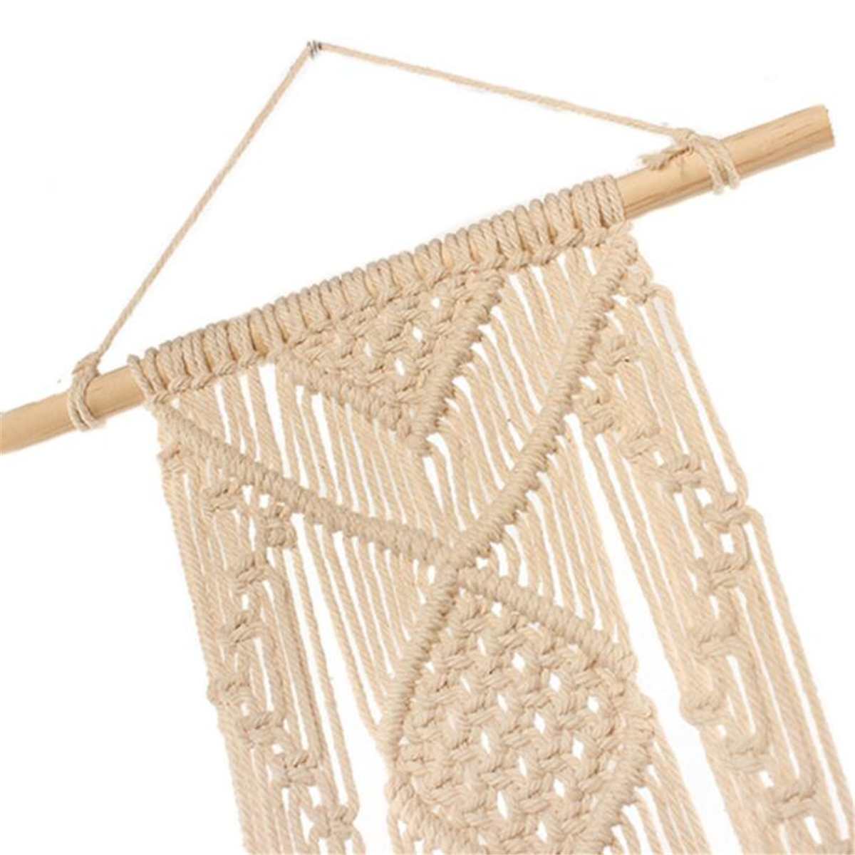 Hecho a mano macramé para planta de cesta de pote de flor Macrame nudo de elevación para la decoración de la pared de Countyard jardín