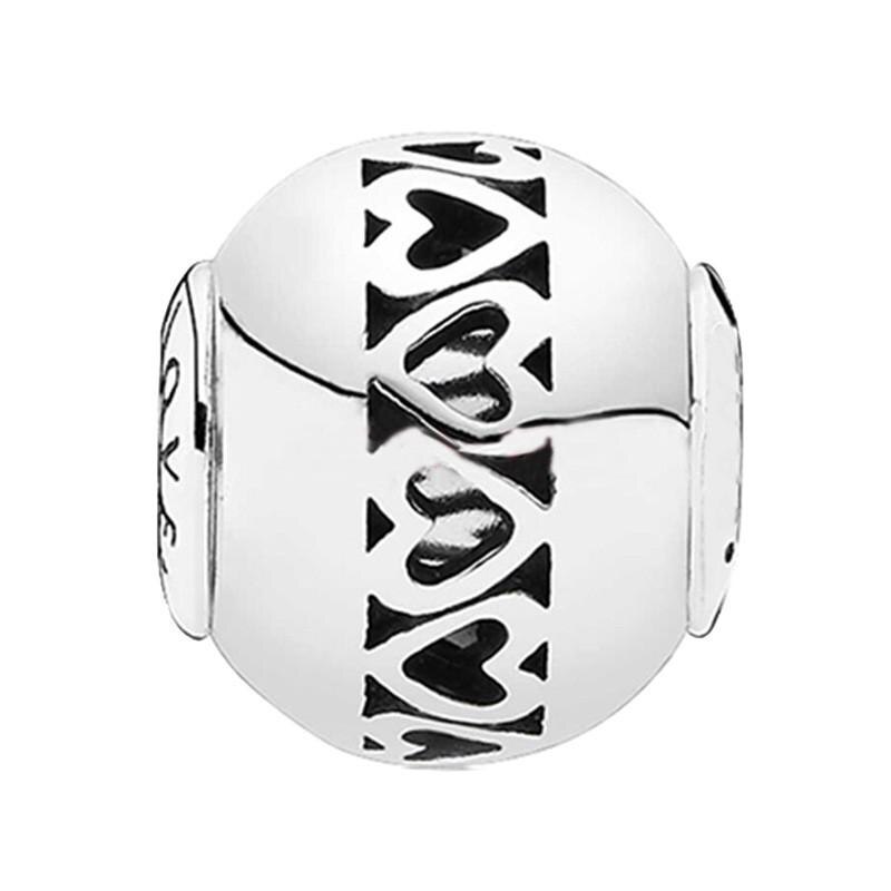 925 Sterling Silver Sensibilità Oro E Incisione Argento del Branello di Fascino Misura Pandora Essenza Braccialetto Gioielli Fai Da Te: 4