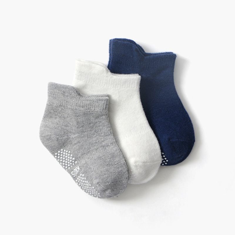 12 Pair/Set Toddler Baby Sports Cotton Socks Comfortable Anti Slip Socks for 0-24 Months Boys Girls
