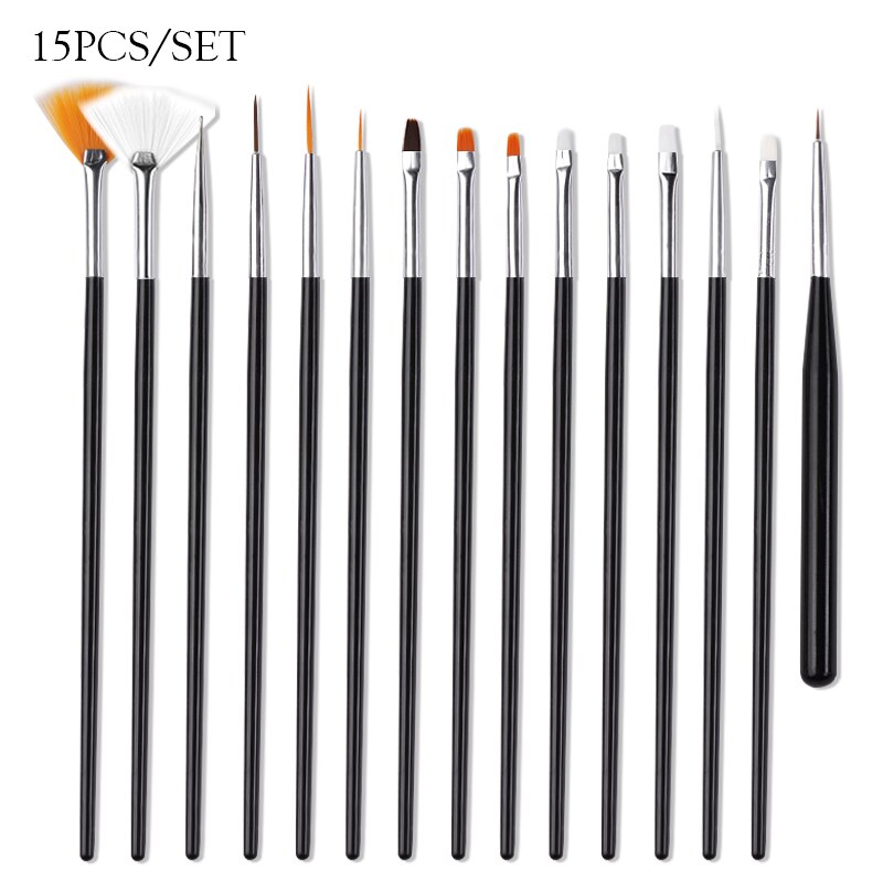 Pinceau à ongles 3 pièces/ensemble, stylo de peinture pour Nail Art, brosse pour Gel UV, Salon de beauté, à usage domestique: AQ37537