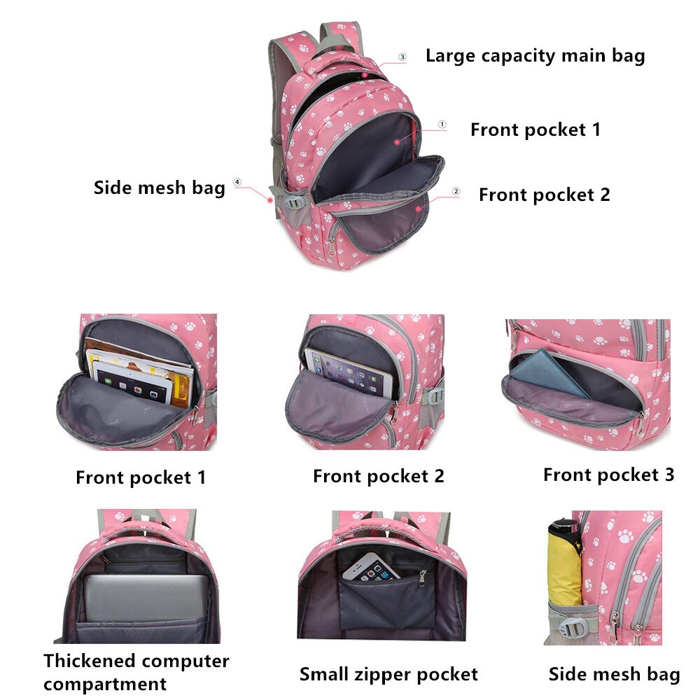 Sac à dos pour enfants, pour filles, pour l'école primaire, avec dessin animé, pour les voyages