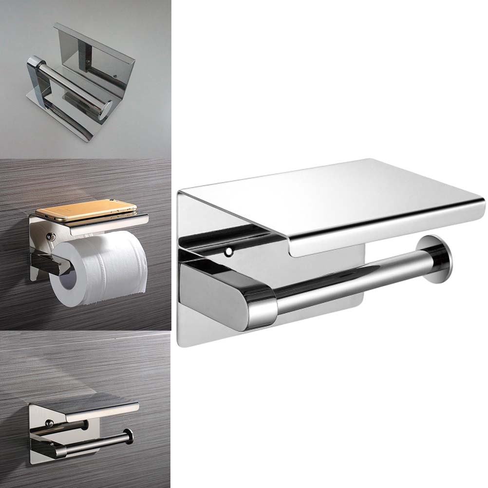 Tissue Toilet Paper Bathroom Holder Hanger With Rack Shelf for Hotel Home