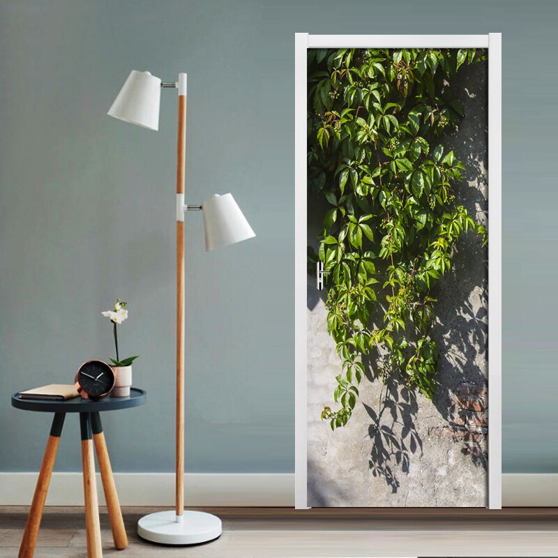 Moderne groene blad muurtegel deursticker woonkamer slaapkamer pvc zelfklevend waterdicht muurschildering behang voor muren 3 d stickers