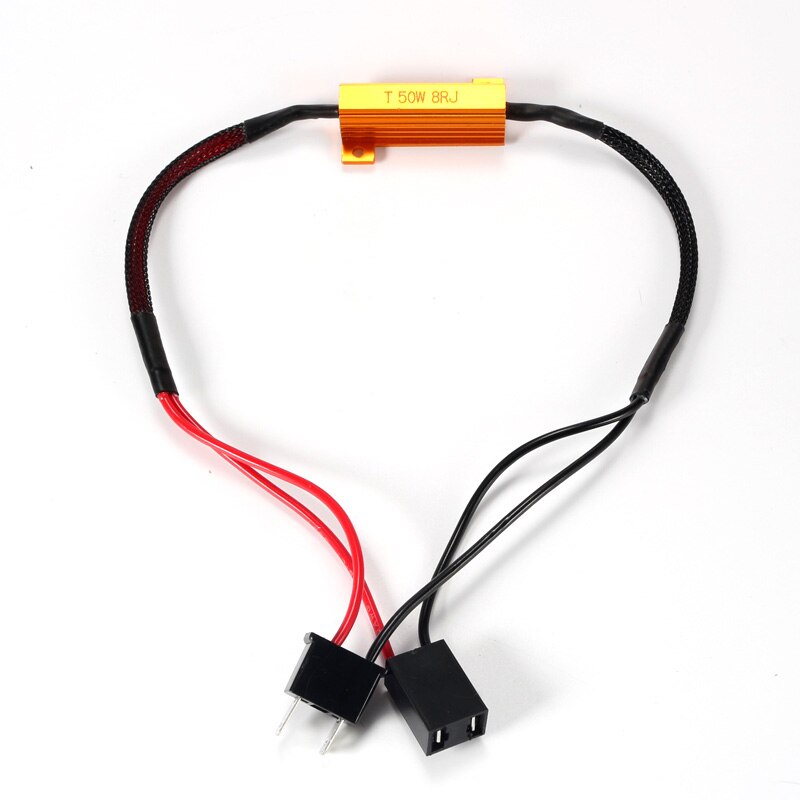 Résistance de charge de voiture 50W H1 H3 H7 H11 9006 hb3 hb4 h9 h8 H4, annuleur d&#39;erreur, décodeur Canbus LED, câblage gratuit, lumière